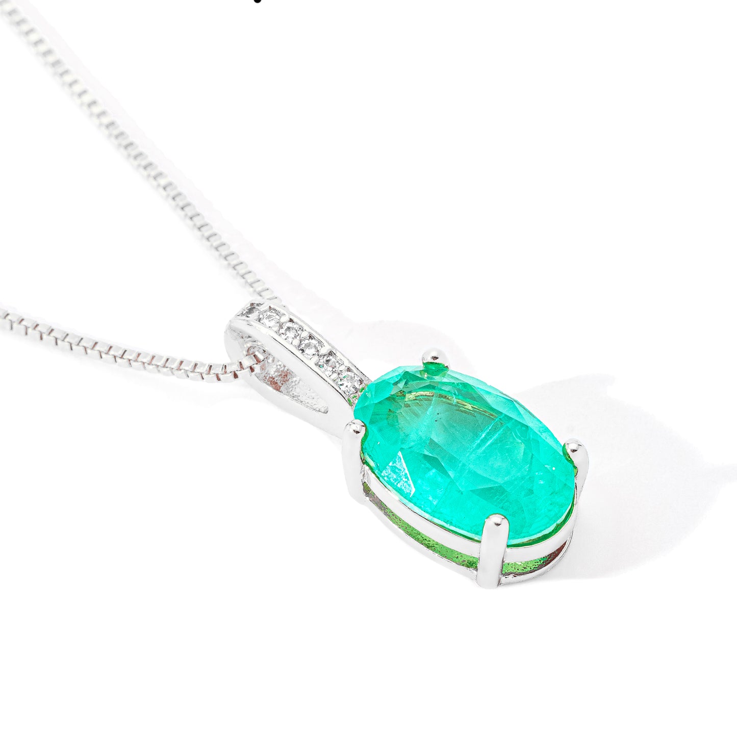 Color Crystal Drop Necklace