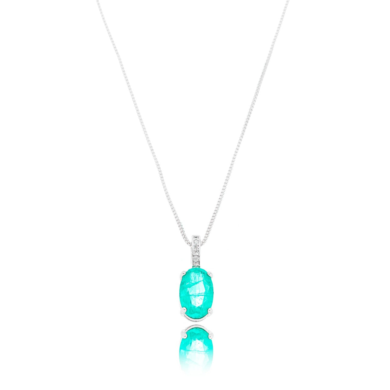 Color Crystal Drop Necklace